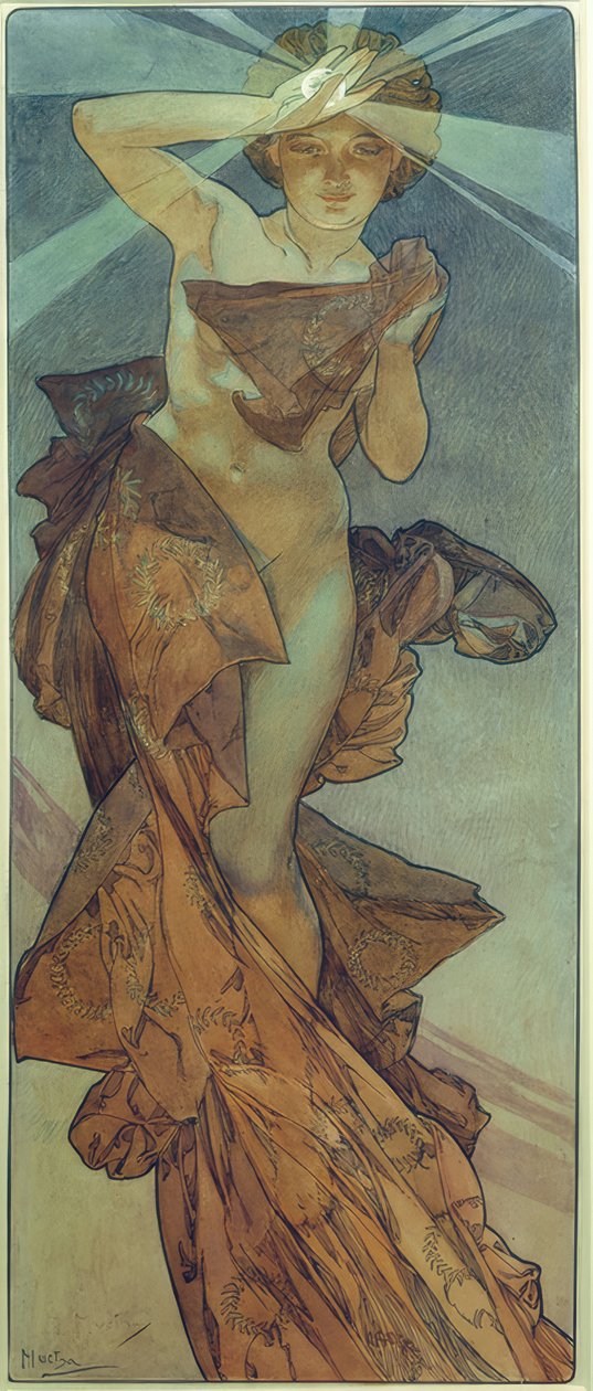 Morgenstjernen af Alphonse Mucha