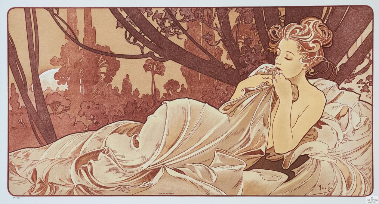 Skumring, 1899. af Alphonse Mucha