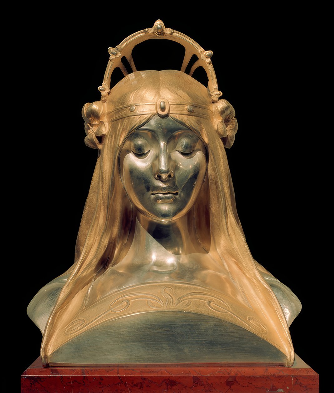 Hovedet af en pige af Alphonse Mucha