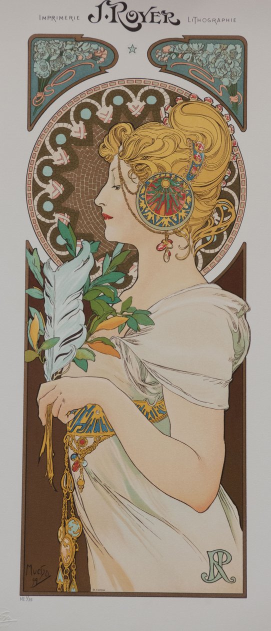Fjeren, 1899. af Alphonse Mucha
