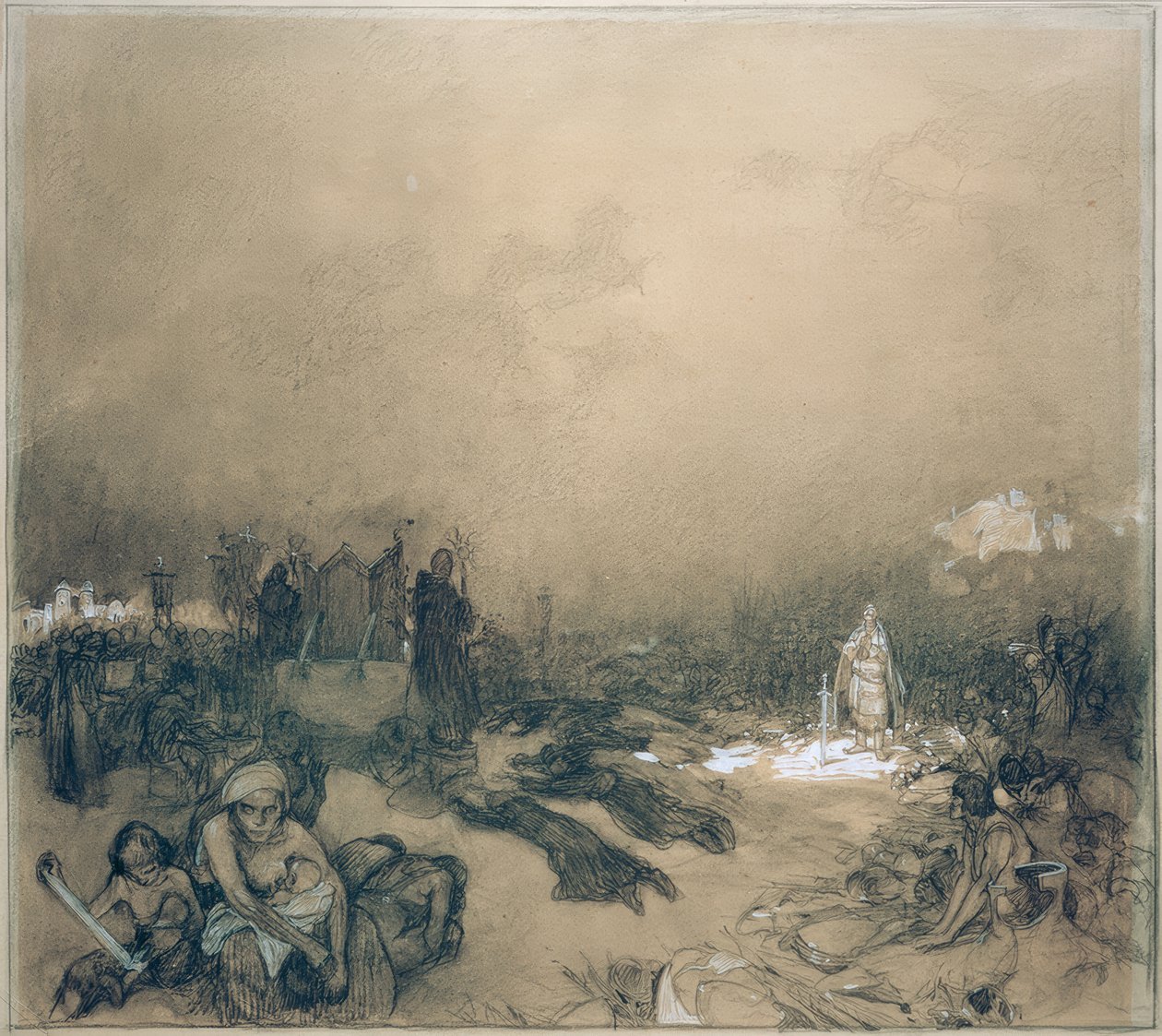 Efter slaget på bjerget Vítkov af Alphonse Mucha