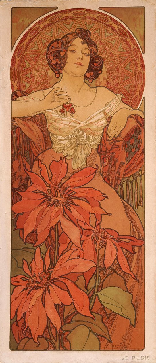 Ruby Fra serien The gems af Alphonse Mucha