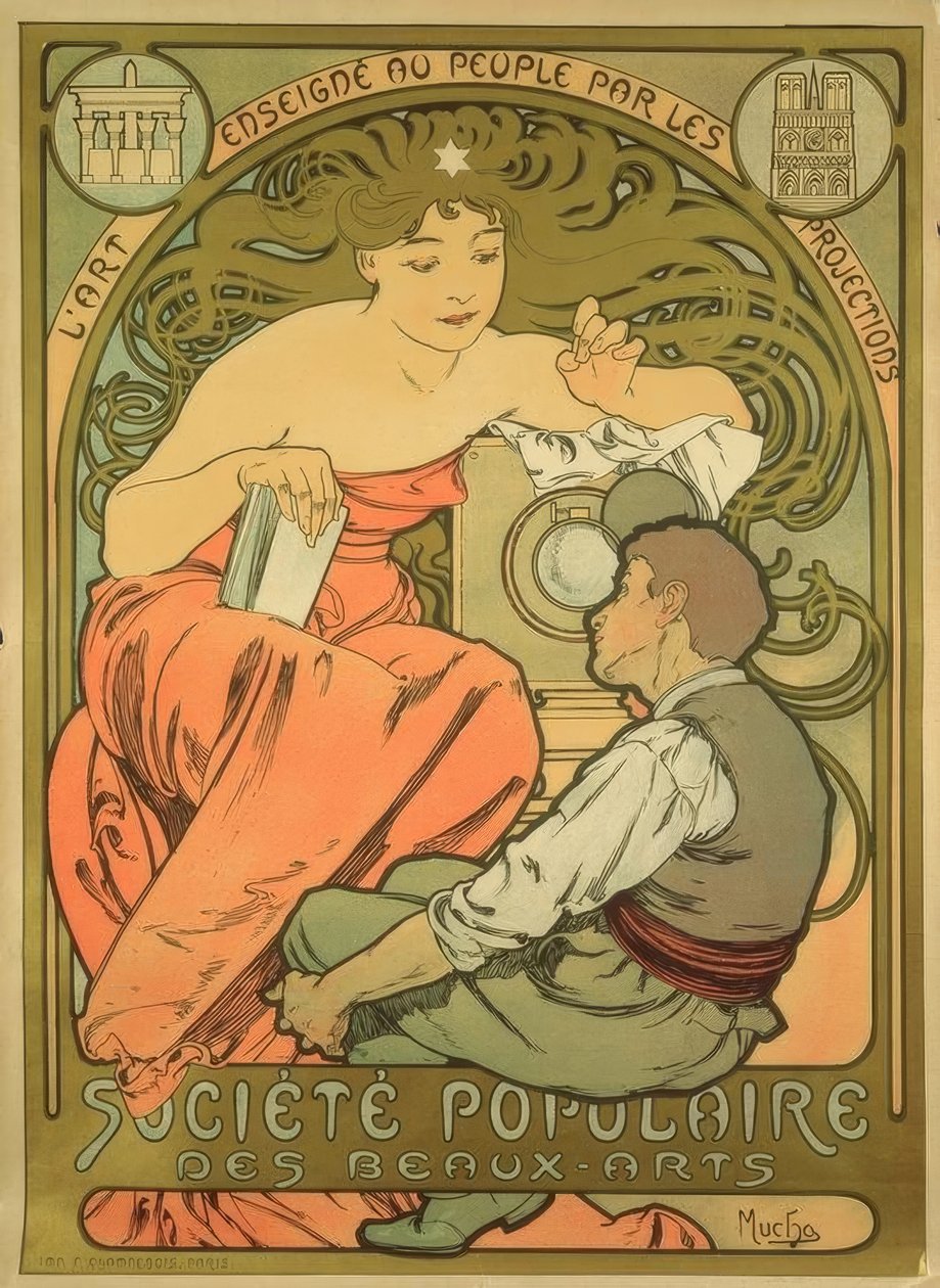 Popular Society of Fine Arts af Alphonse Mucha