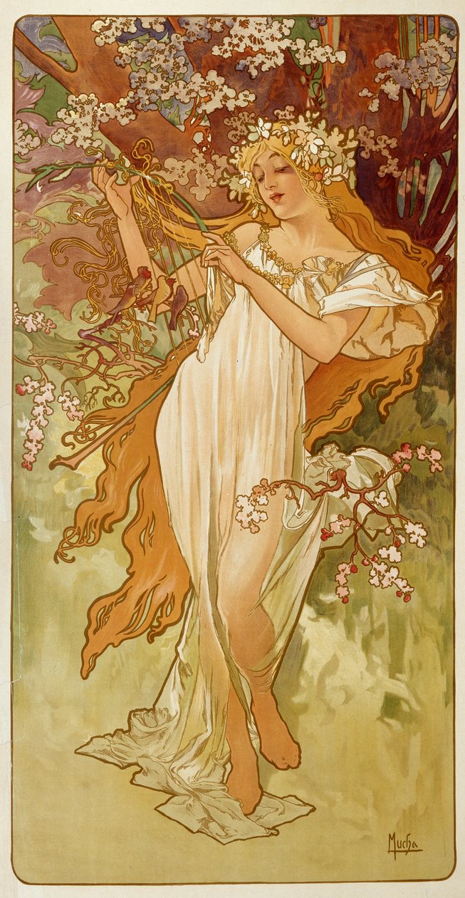 Forår, 1896. af Alphonse Mucha