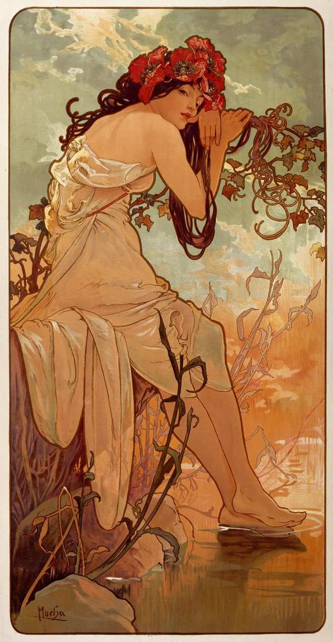 Sommer, 1896. af Alphonse Mucha
