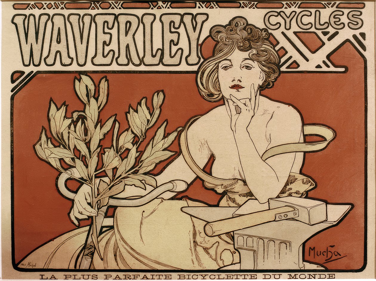 Waverley cykler af Alphonse Mucha