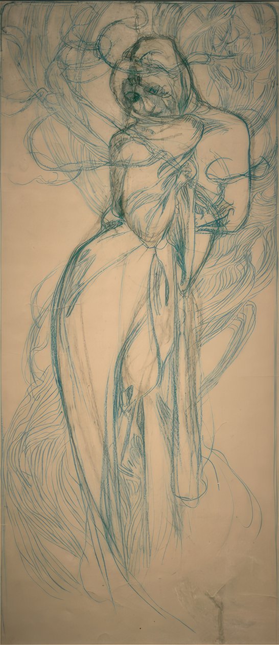 Vinter af Alphonse Mucha