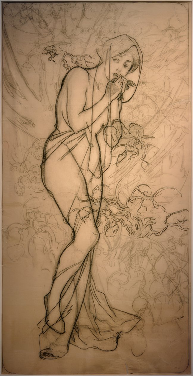 Vinter af Alphonse Mucha