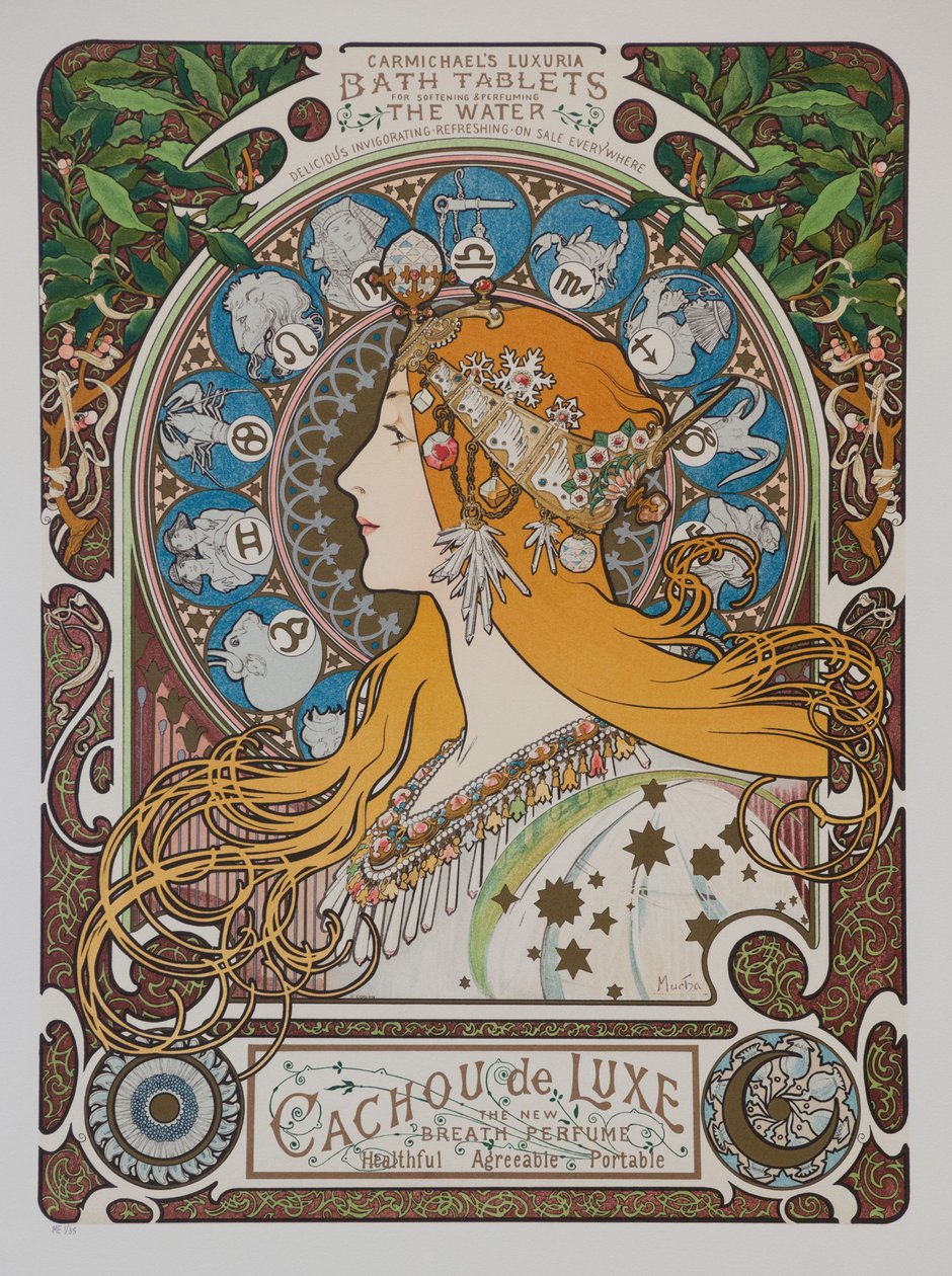 Zodiac Zodiac, 1896. af Alphonse Mucha