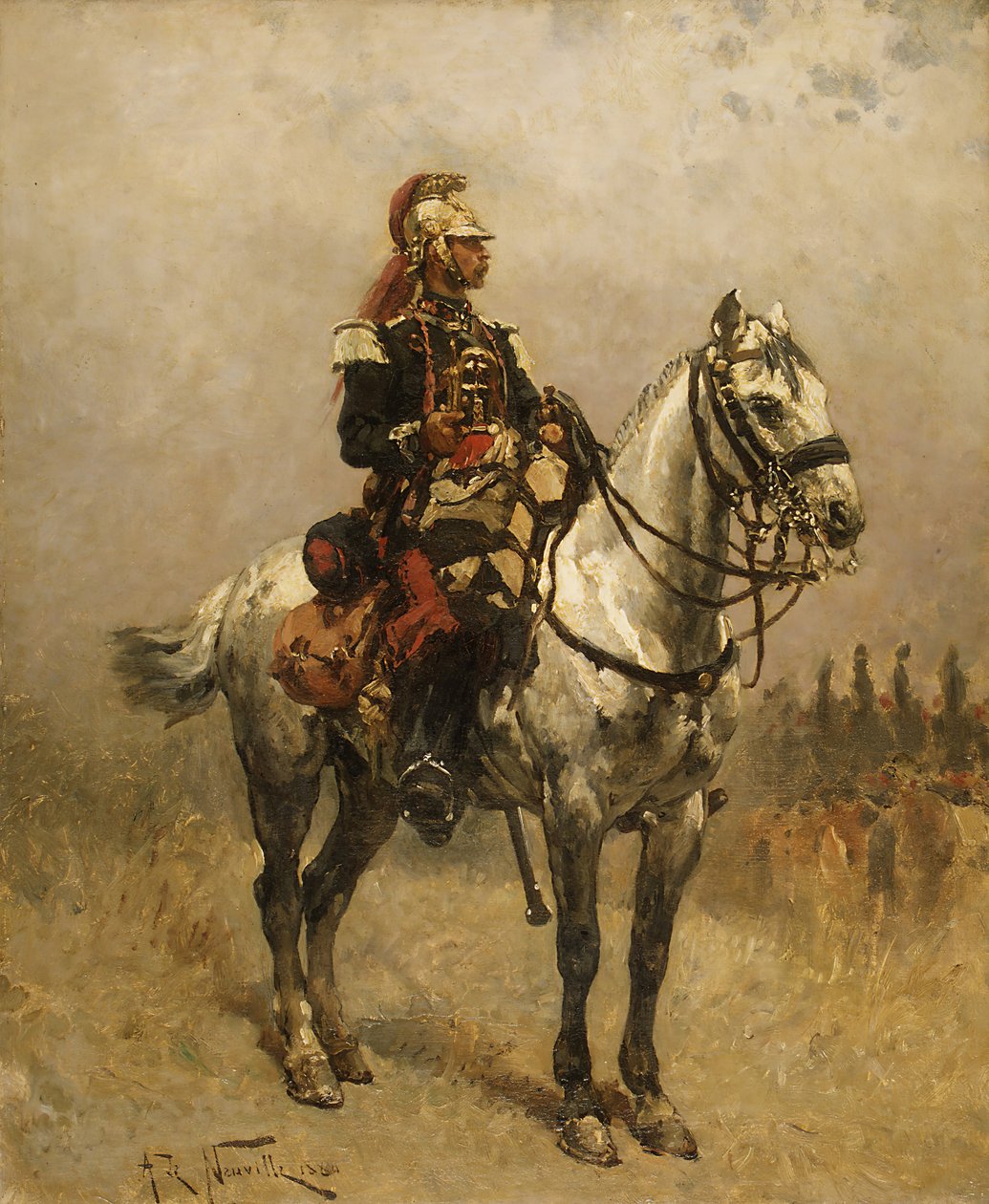 En kavalerist, 1884. af Alphonse de Neuville