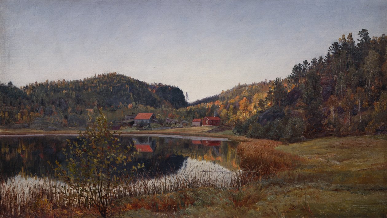 Trom Tjenndalen nær Risør af Amaldus Nielsen