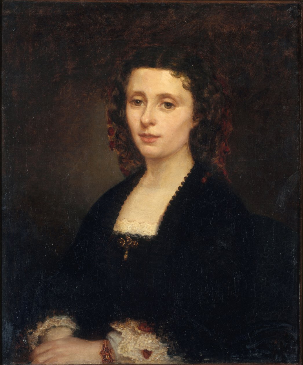 Portræt af Athenais Mialaret 1826-1899, 1855. af Amandine Parrot