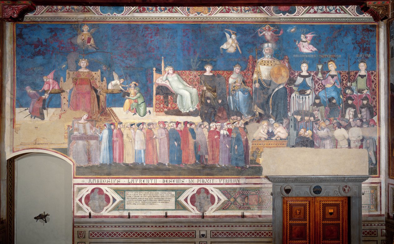 Allegory of Good Government, 1338-40 af Ambrogio Lorenzetti