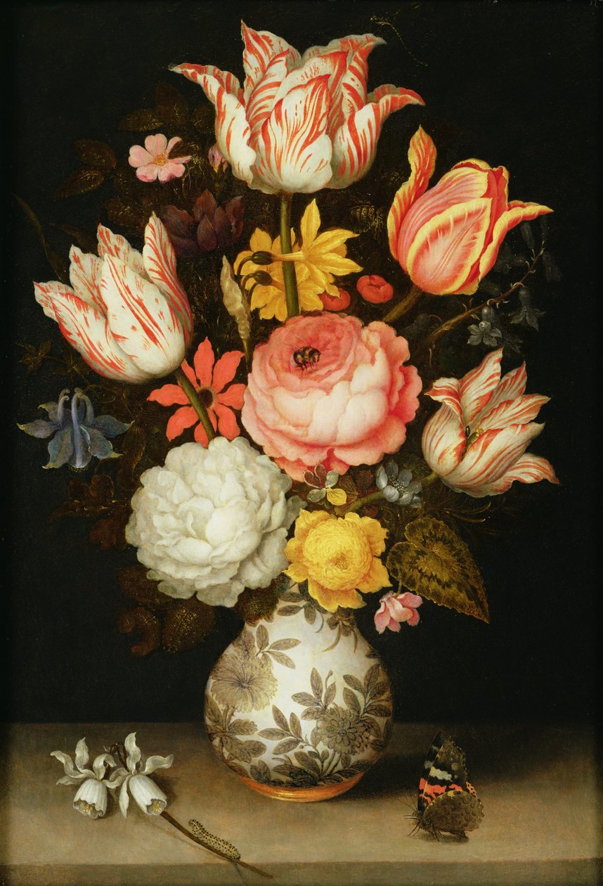 Stilleben med blomster af Ambrosius the Elder Bosschaert