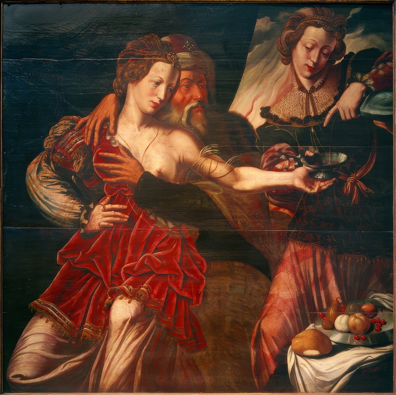 Loth og hans døtre af Ambrosius Benson