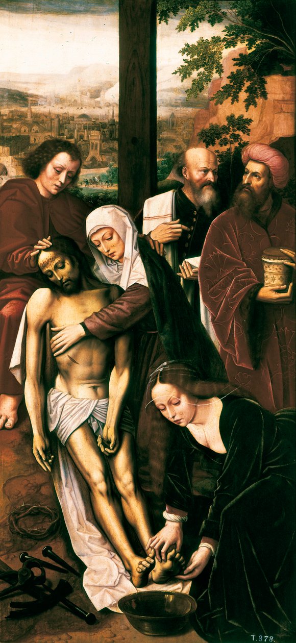 Pietà, detalje, ca. 1528 (olie på panel) af Ambrosius Benson