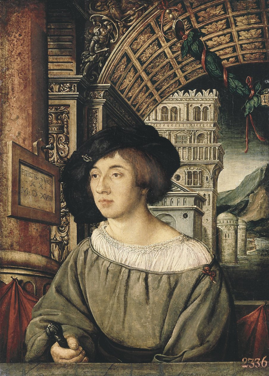 Portræt af en ung mand af Ambrosius Holbein