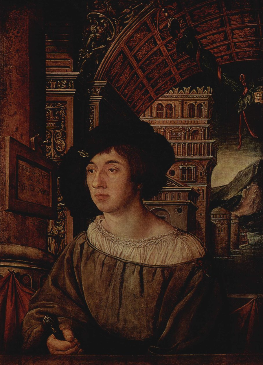 Portræt af en ung mand af Ambrosius Holbein