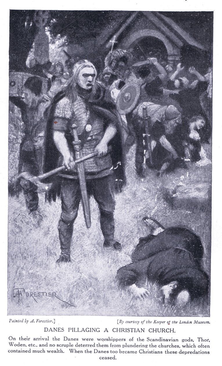 Danskere plyndrer en kristen kirke, 1920