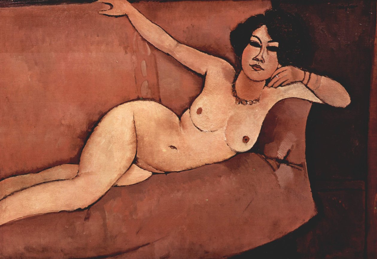 Nøgen på sofa (Almaiisa) af Amedeo Modigliani