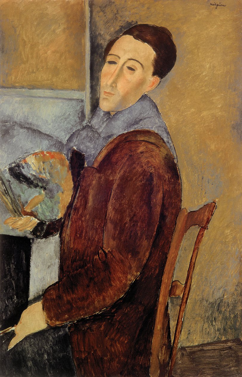 Selvportræt, 1919 af Amedeo Modigliani