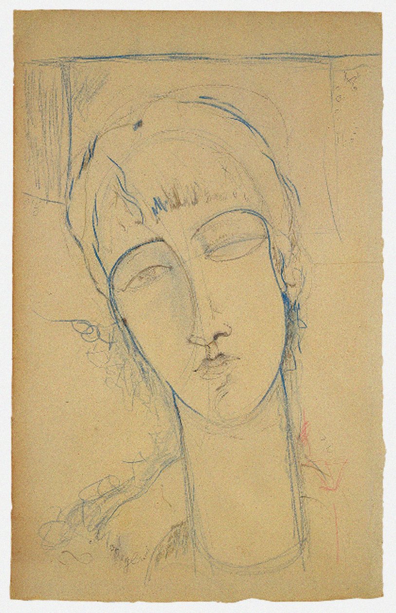 Anna Akhmatova Portræt af en rød kvinde, 1915 af Amedeo Modigliani