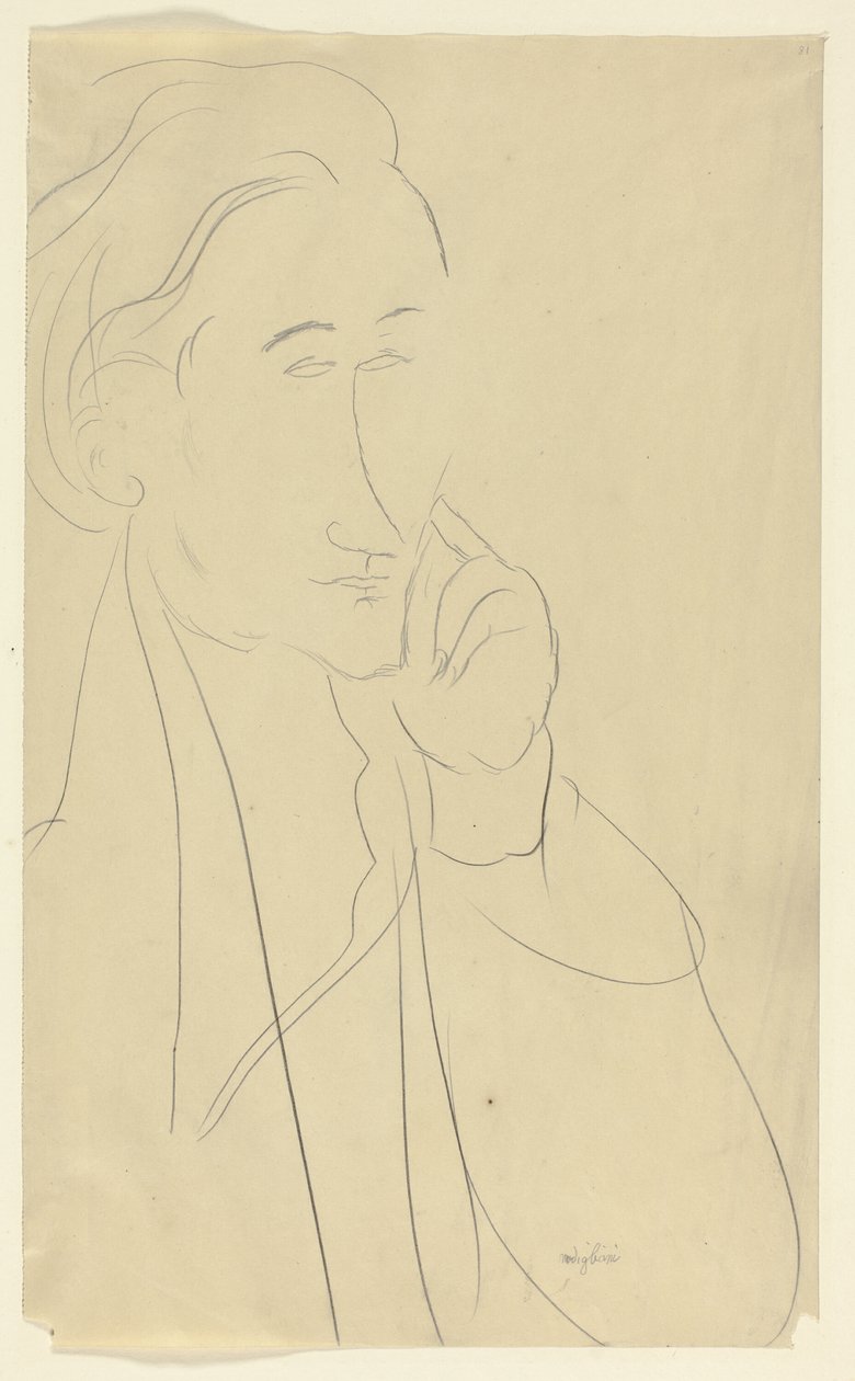 Buste af Zborowski af Amedeo Modigliani
