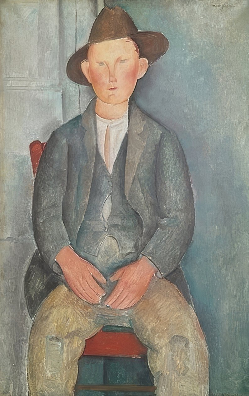 Den lille bonde. Omkring 1918 af Amedeo Modigliani