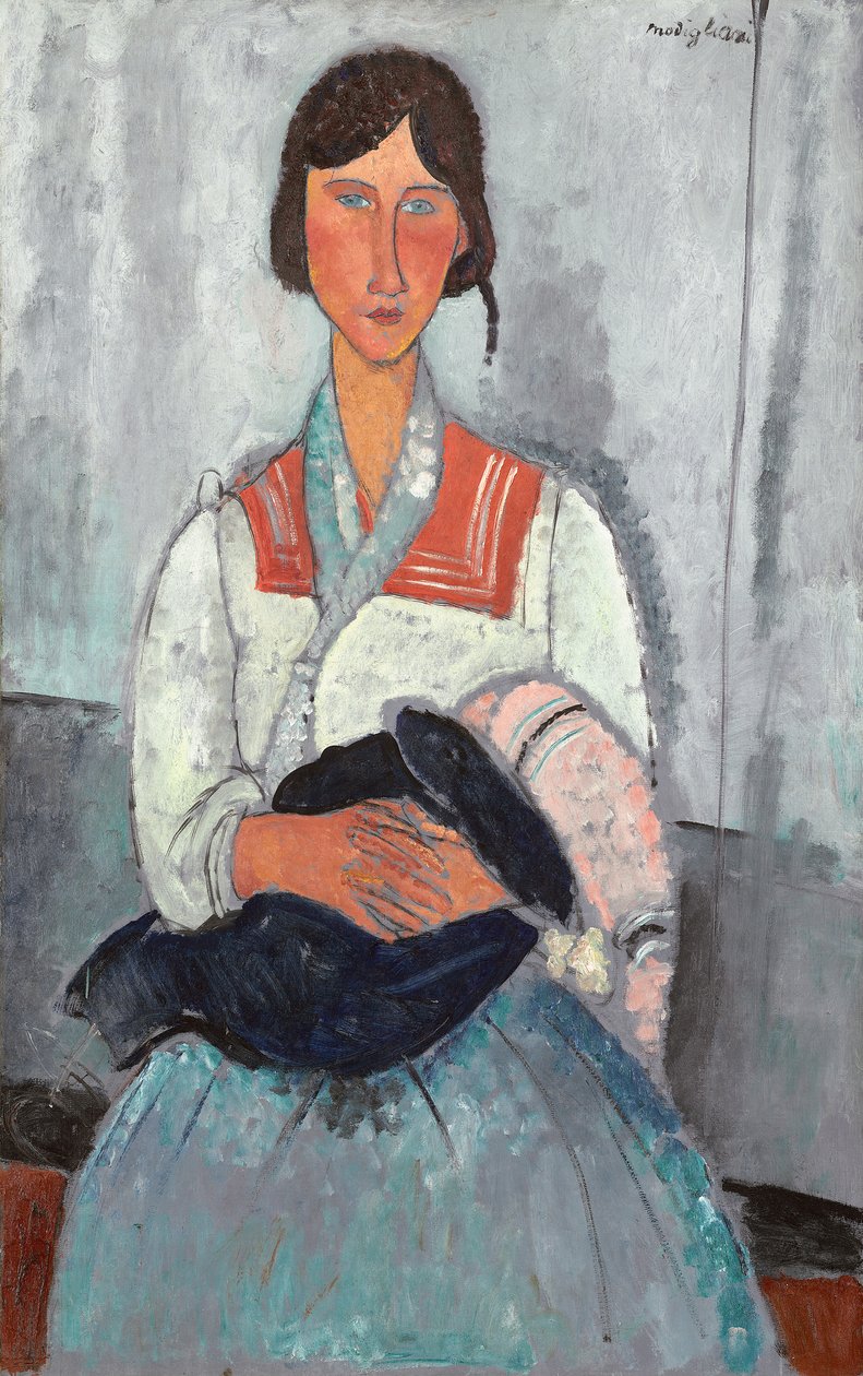 Sigøjnerkvinde med baby af Amedeo Modigliani