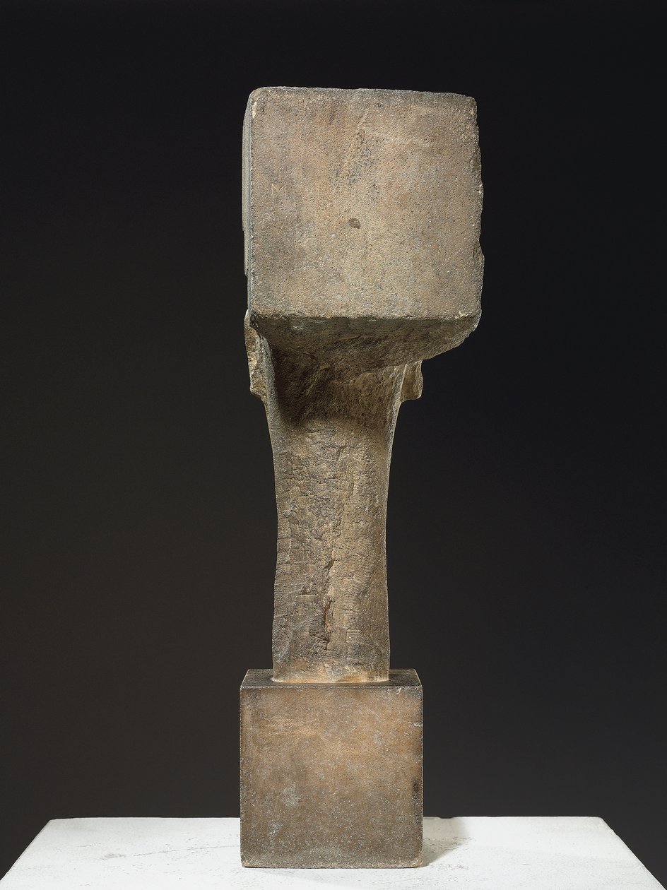 Hoved, ca. 1910-12 (kalksten) af Amedeo Modigliani