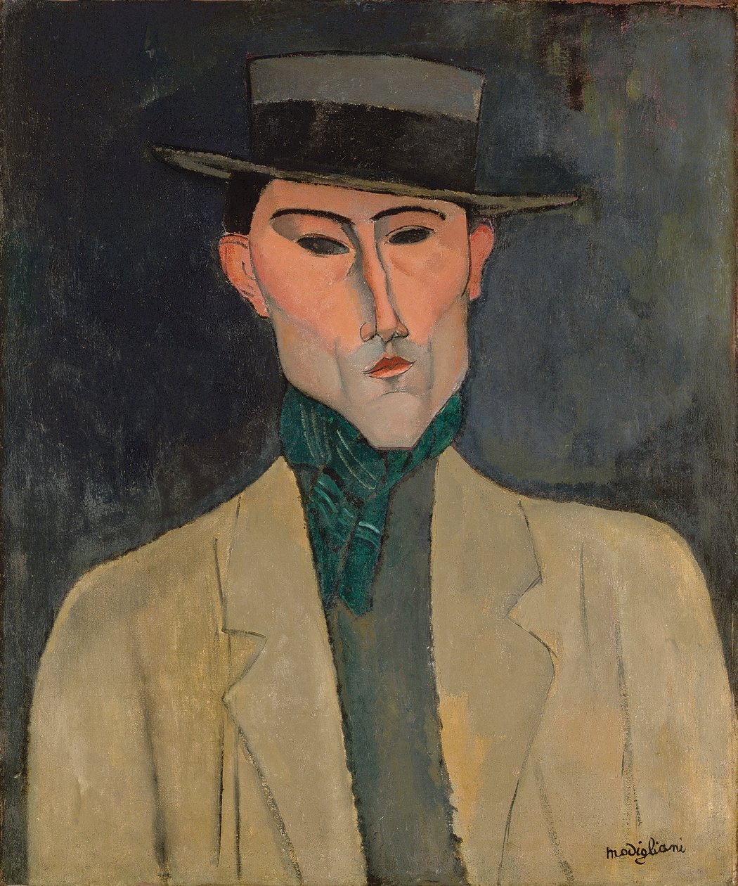 Mand i hat af Amedeo Modigliani