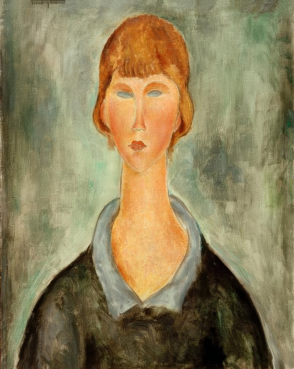 Portræt af en ung kvinde af Amedeo Modigliani