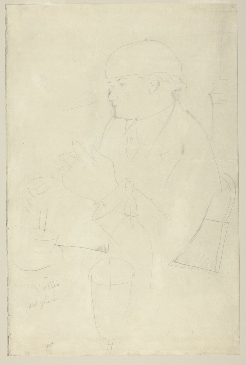 Portræt af Vallin af Amedeo Modigliani