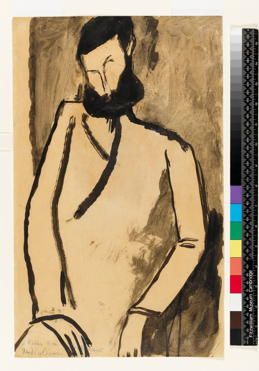 Portræt af en skægget mand, 1909 af Amedeo Modigliani