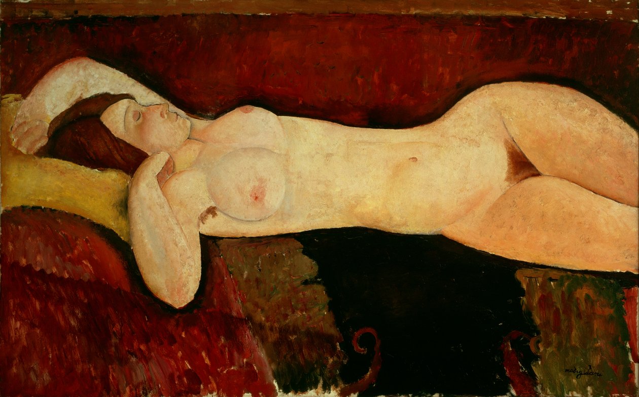 Liggende nøgen c.1919 af Amedeo Modigliani