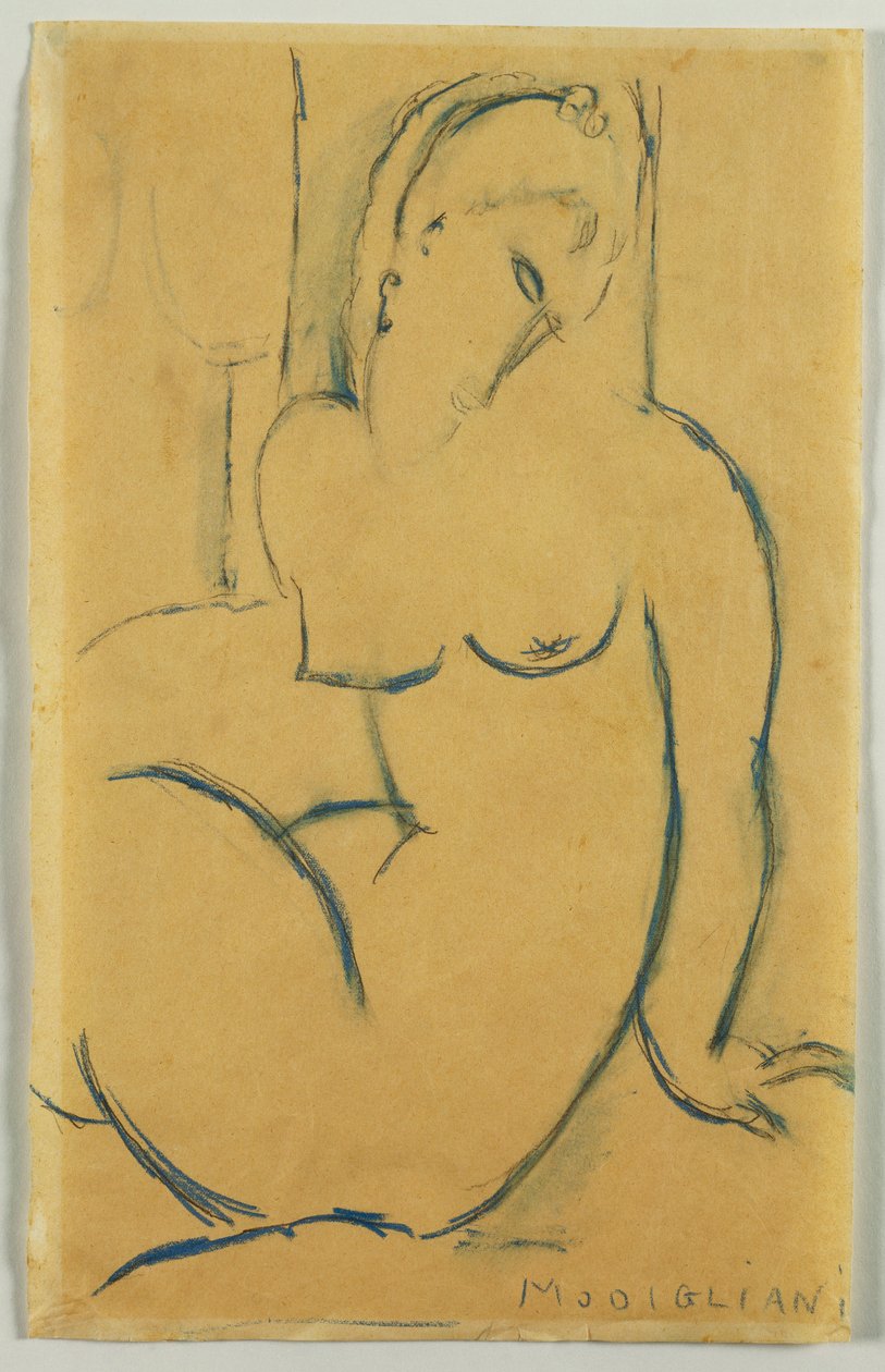 Siddende kvinde, 1914 af Amedeo Modigliani