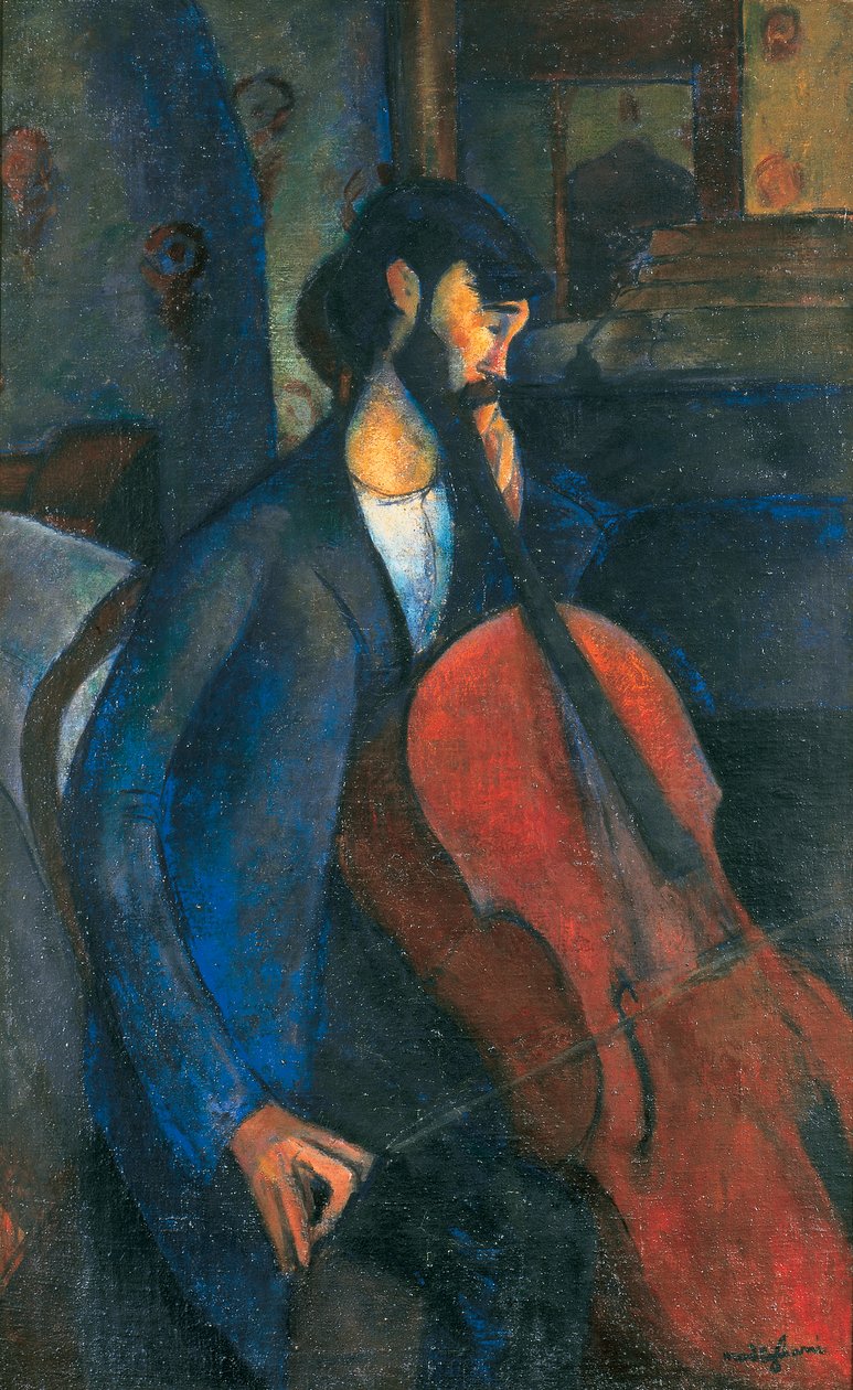 Cellisten, 1909 af Amedeo Modigliani