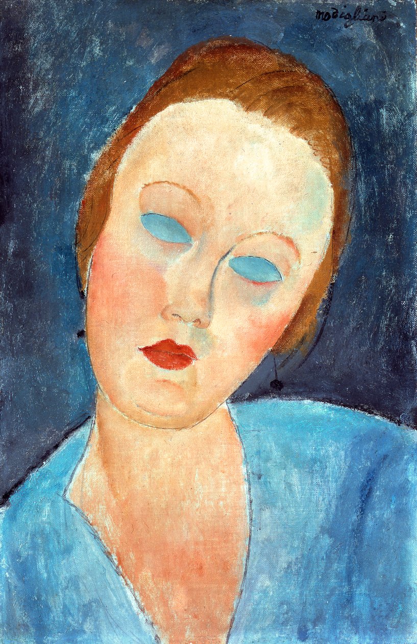 Hustru til maleren Survage, 1918 af Amedeo Modigliani