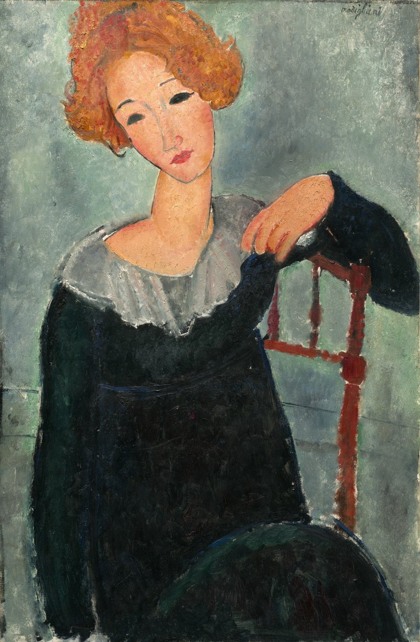 Kvinde med rødt hår af Amedeo Modigliani