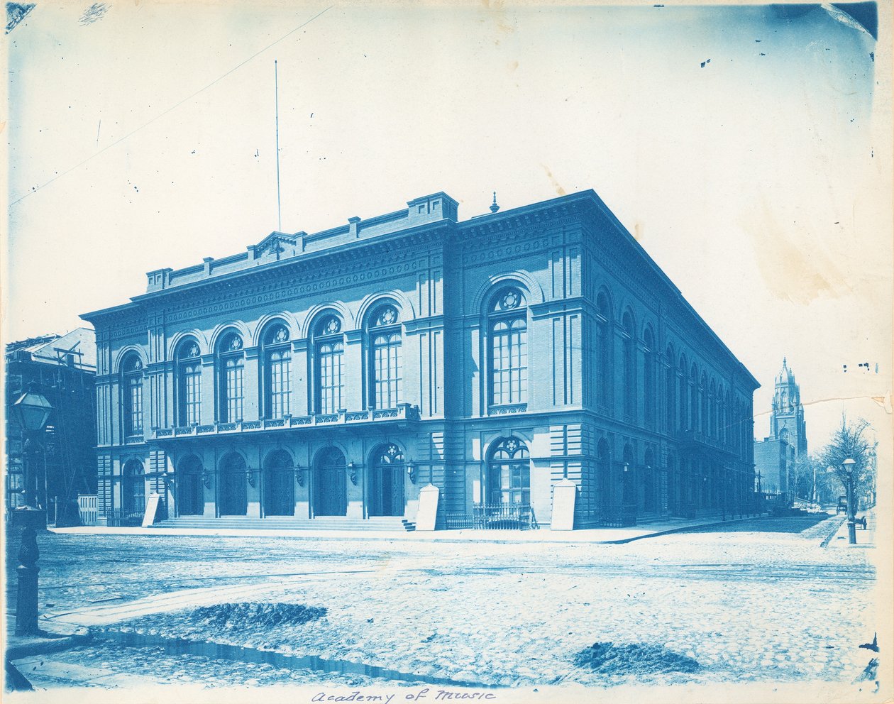 Academy of Music, Broad and Locust Streets, Philadelphia, PA, ca. 1865 (cyanotype) af American Photographer