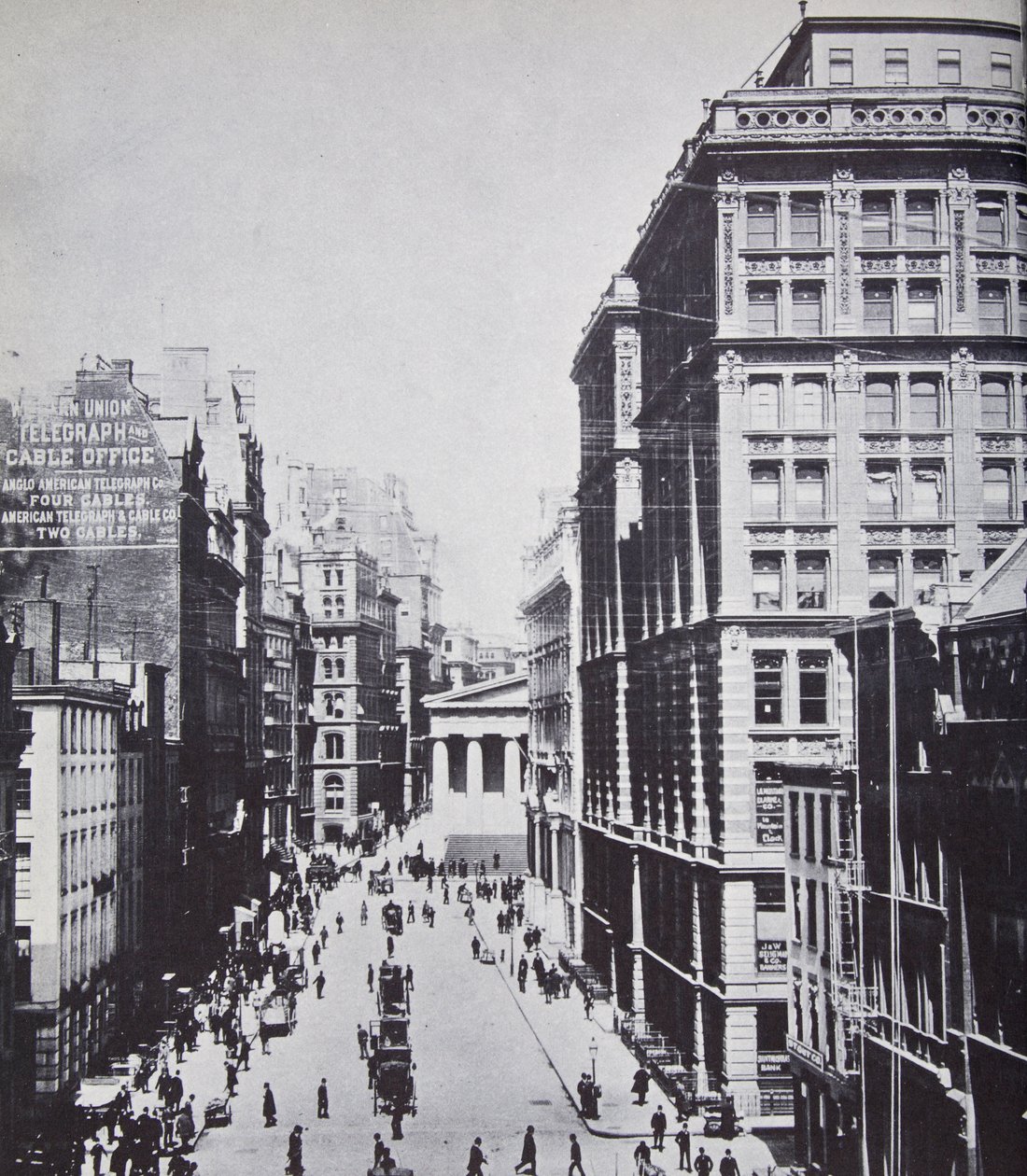 Broad Street, ser mod Wall Street, New York, 1893 af American Photographer