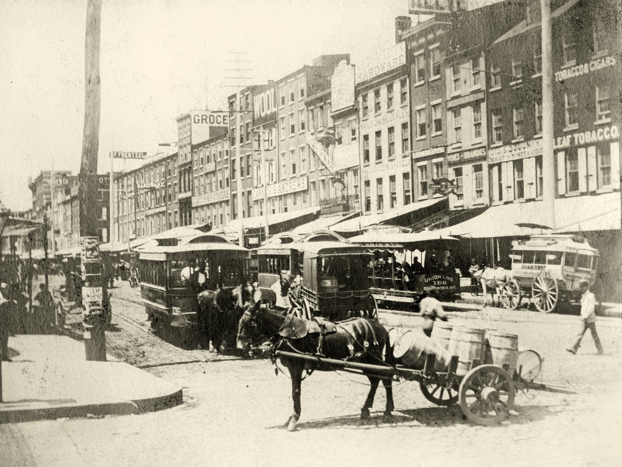 Front og Market Streets, 1881 (sepia-print) af American Photographer