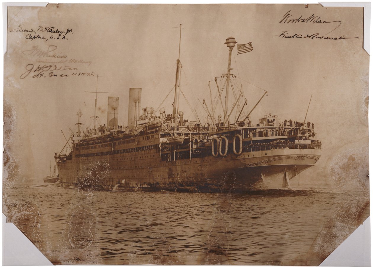 U.S.S. George Washington, ca. 1918 (sepiafoto) af American Photographer