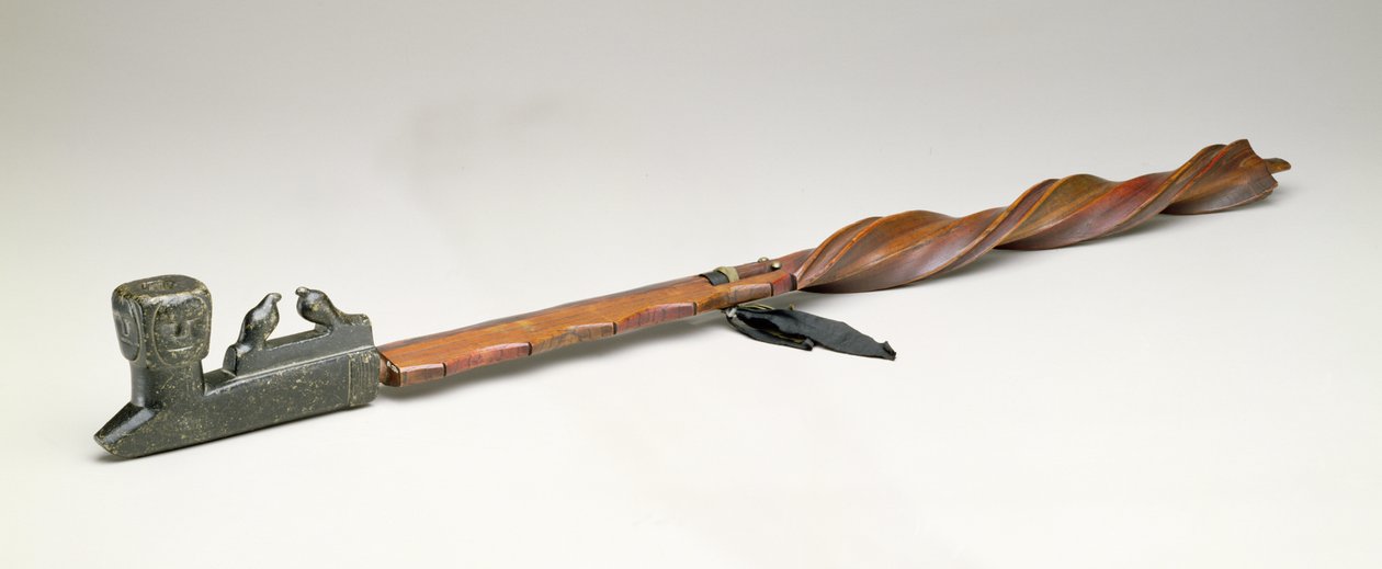 Rørstamme, Chippewa, ca. 1850 (træ og metal) af American School
