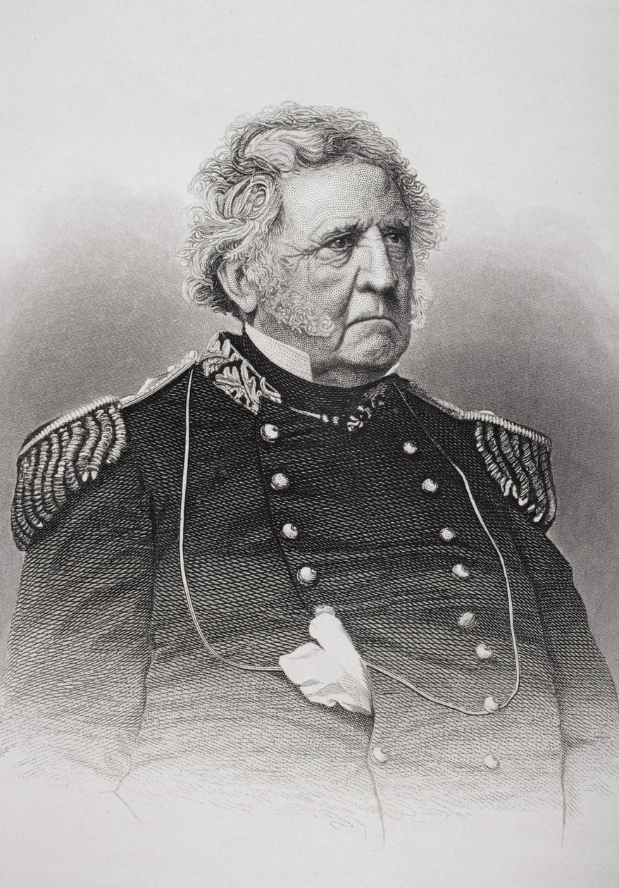 Portræt af Winfield Scott (1786-1866) af American School