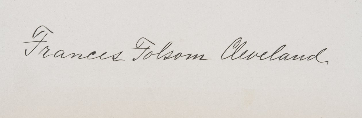 Signatur af Frances Cleveland Preston af American School