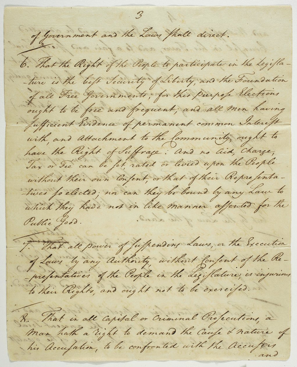 Bill of Rights, kopi underskrevet i Federal Hall, 1789 (blæk på papir) af American School