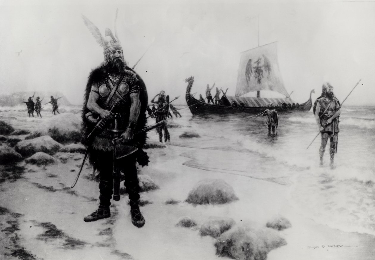 The Discovery of America af Leif Eriksson (fl.1000) af American School