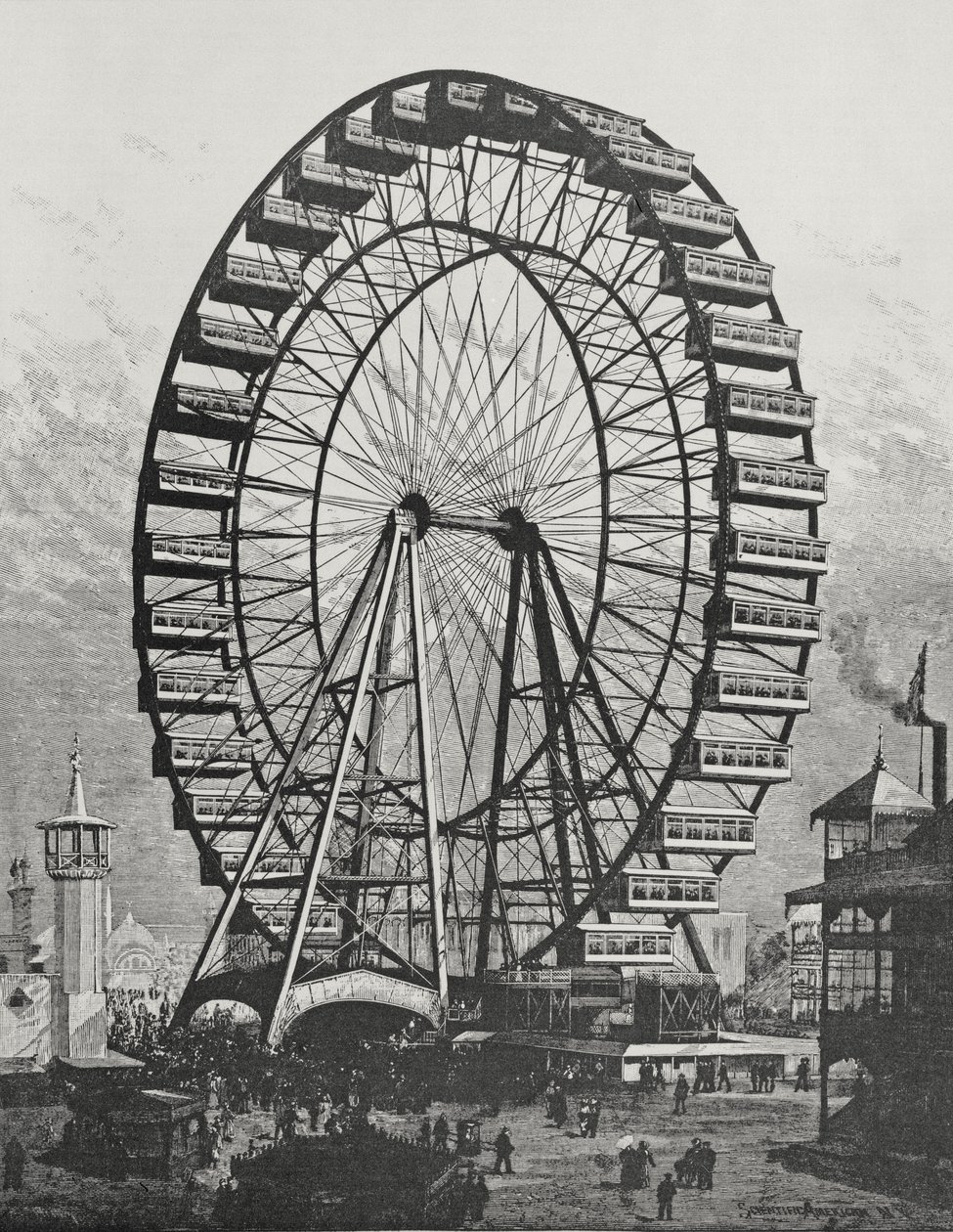 Det store pariserhjul i The World Columbian Exposition, 1. juli 1893 af American School