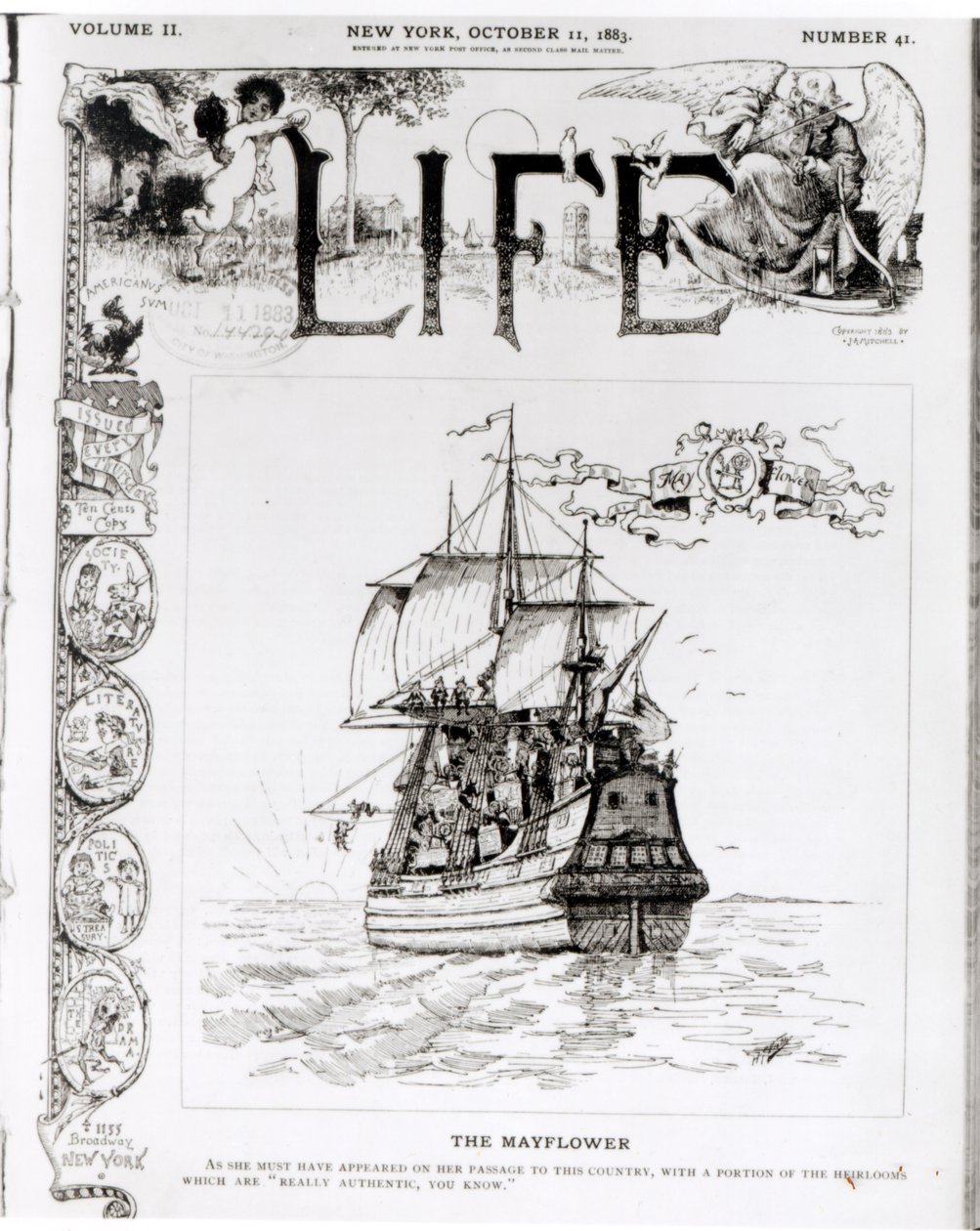 The Mayflower, forside fra 